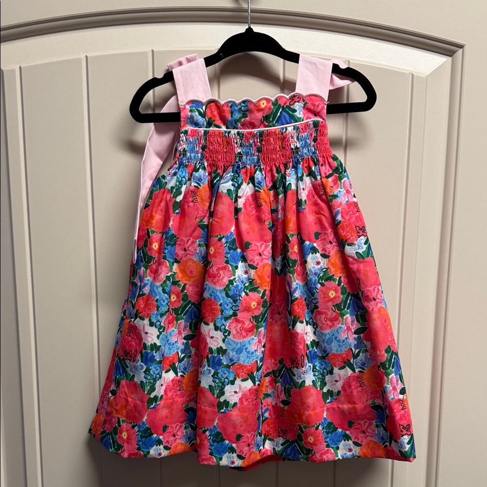 Poppy Kids Co Floral Pink and Blue Dress